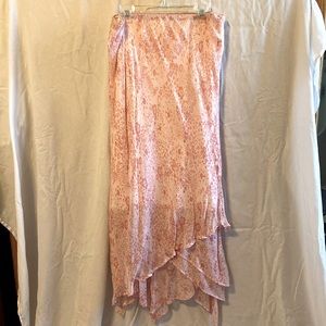 Vintage April Cornell skirt, pink, size Medium